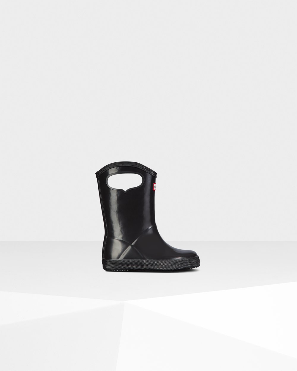 Bottes de Pluie Hunter Original First Classic Grab Handle Gloss Enfant Noir YEWHJVT-17